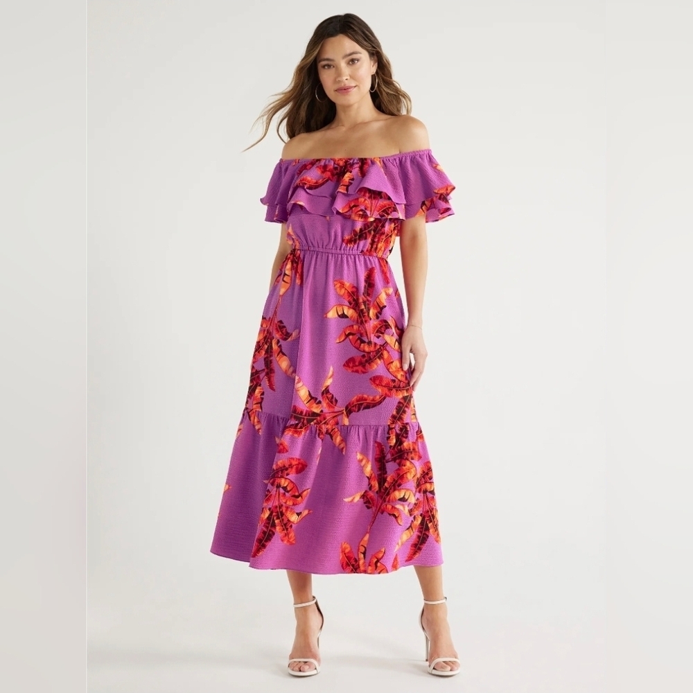 Sofia by Sofia Vergara Women's Ruffle Off Shoulder Maxi Dress - NWTs - 2XL